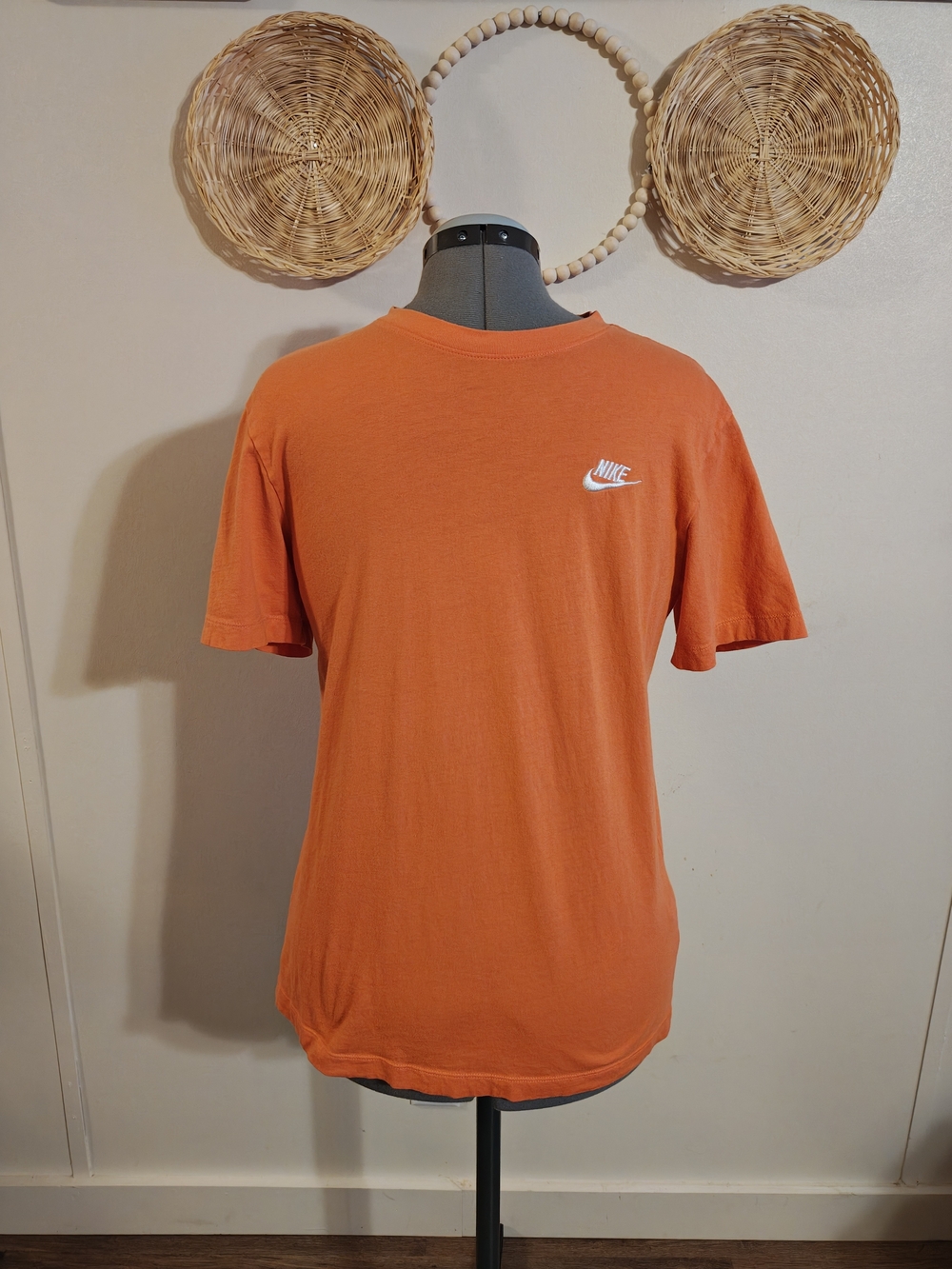Nike Orange Short Sleeve Tee with White Swoosh